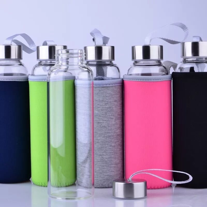 Car Thermos Glass Cup with Lid Water Cup for Easy Carrying Car Office Cup: Capacity-500ML