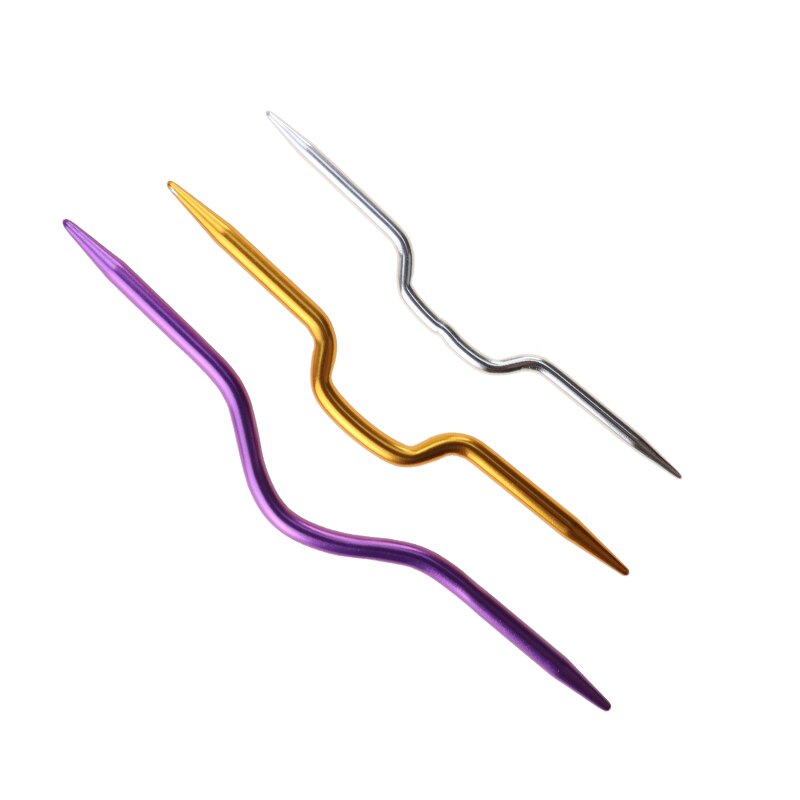 Metal twist needle metal curve needle knitting tool diy tool SKC