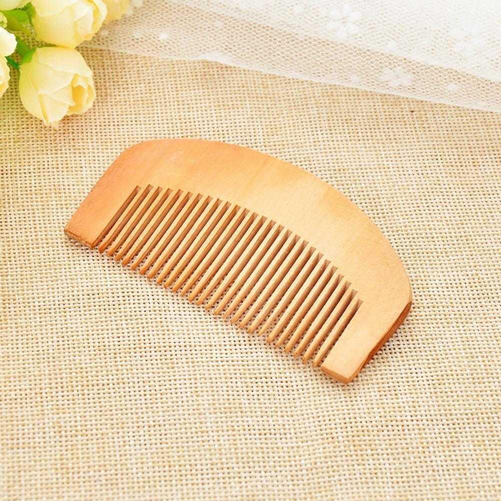 1 Pcs Natuurlijke Walnoot Hout Kam Verdikte Zachte Tand Beaut Baard Tanden Anti-Statische Kam Hoofd Close Houten Haar care Massage Y3W0