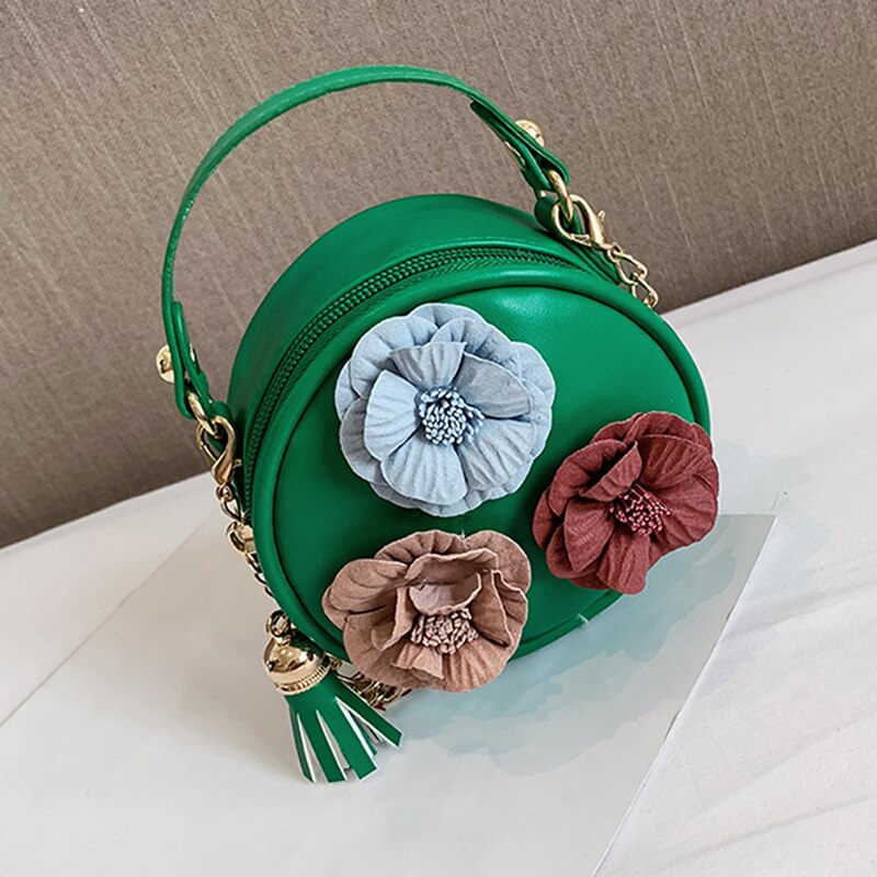 Girls Messenger Bags Children Kids Girls Princess Shoulder Bag Handbag Solid Bowknot Princess Coin Purses: green