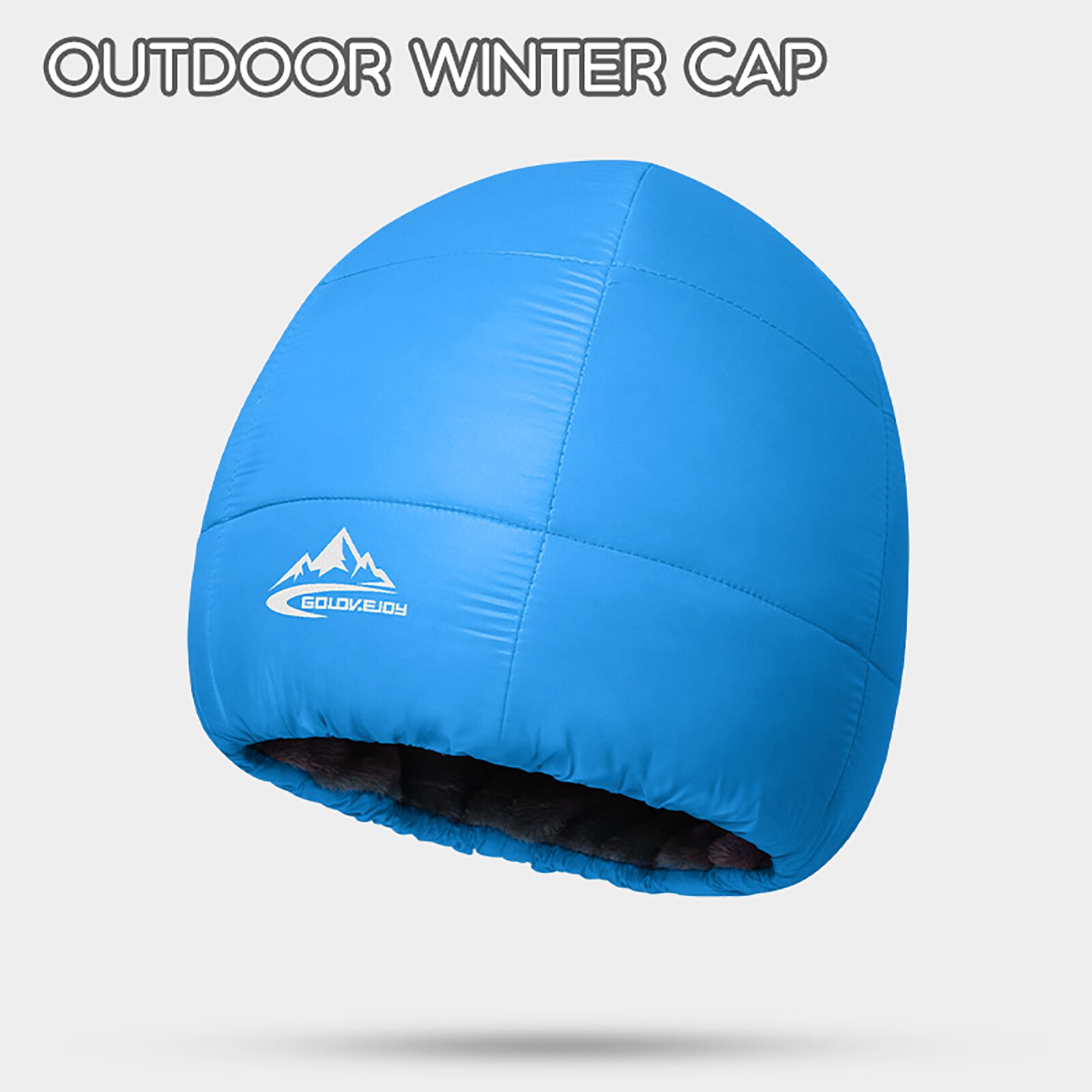 Män kvinnor utomhus vintermössa cykelmössa skidmössa tjock fleece varm vattentät vindtät cykling skridskoåkning skidmössa: Blå