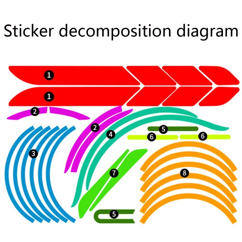 Scooter Reflective Sticker Front Rear Wheel Tyre Cover Protective Electric Scooter Parts Safety Warning Strip For Xiaomi M365