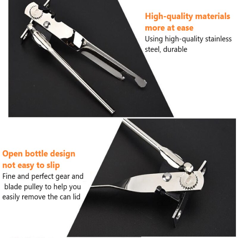 Can Opener Bottle Opener Drink Bottle Opener Traveling Camping Tools Openers Stainless Steel Butterfly Tin Can Opener Jar Opener