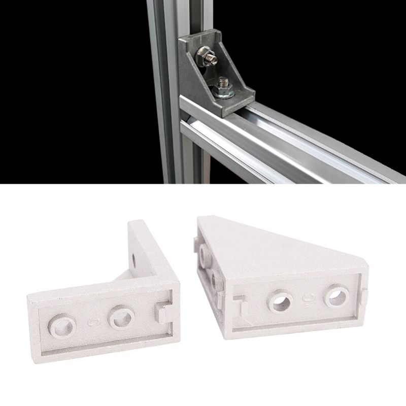 5PCS Aluminum L-shaped Connector Right Angle Bracket Fastener for Industrial Aluminum Profile Corner Fitting Kits