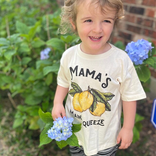 Mama's main squeeze kinder t-shirt versgeperste kinder t-shirt citroen squeeze kinder t-shirt baby t-shirt jongens meisjes unisex topjes