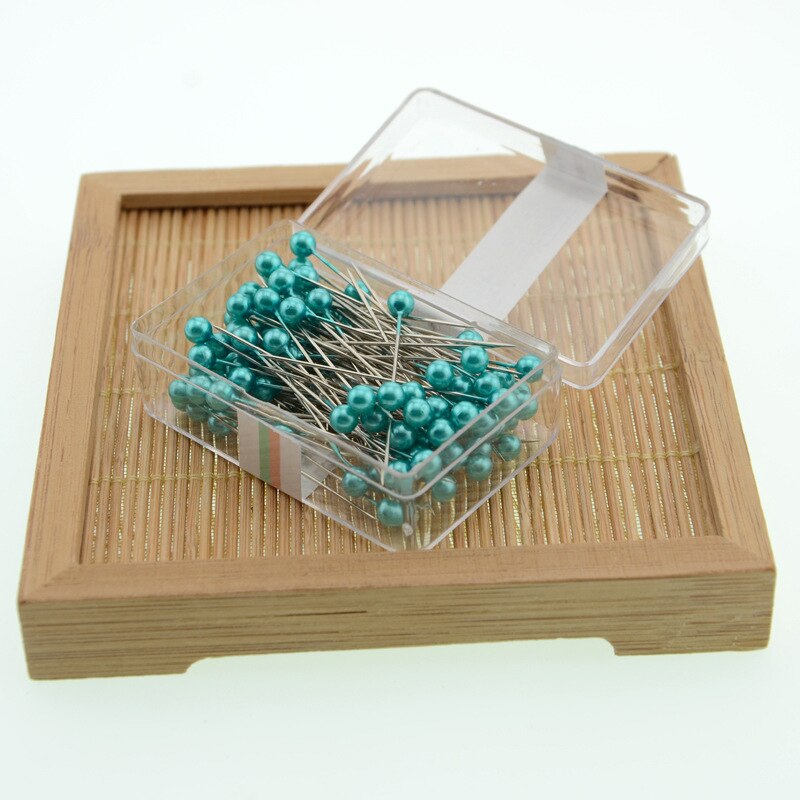 Kolorowe okrągłe głowa perły krawiectwo szpilki igły ściegu DIY rękodzieło ślub stanik szycia pozycjonowanie Szpilka z pudełkiem przyrządy robić szycia: 9
