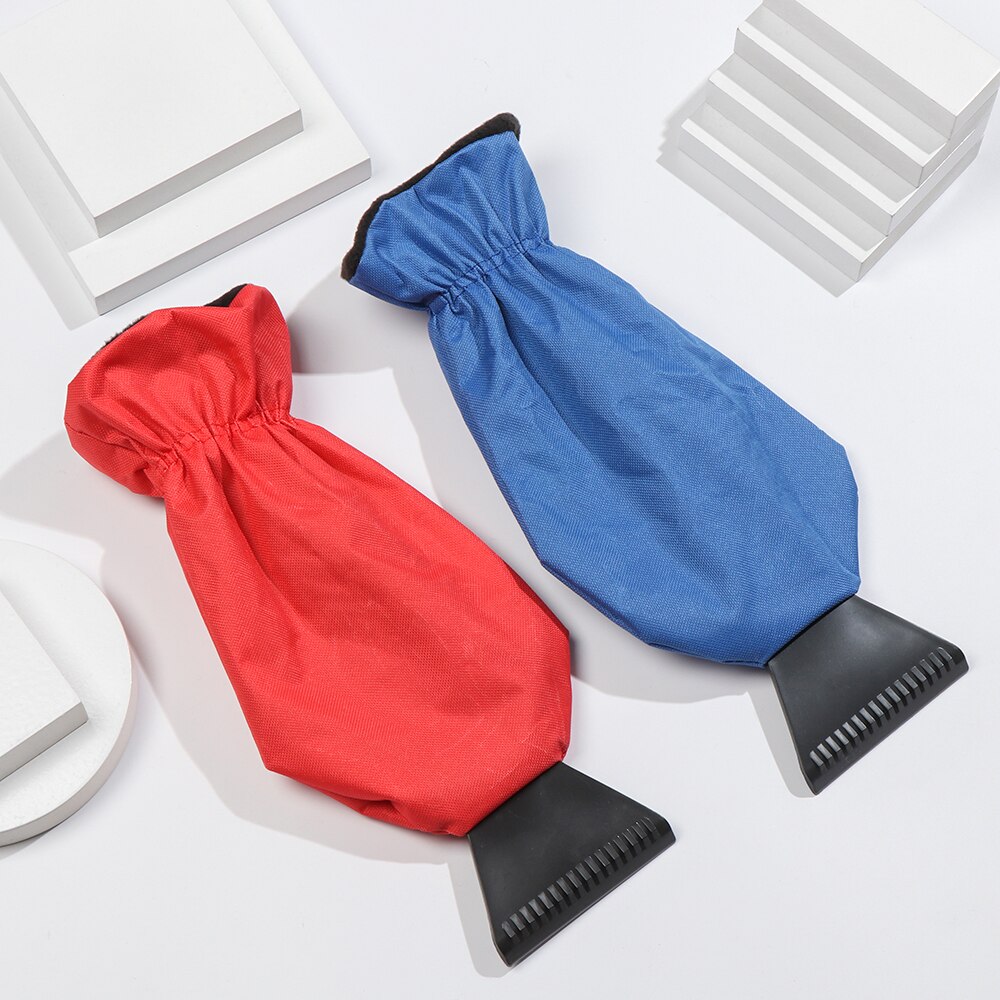 Grattoir de neige avec dissolvant de neige imperméable, gant doublé d'un outil de nettoyage en molleton épais, hiver