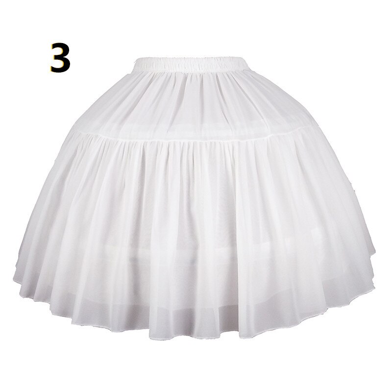 Jupon de mariée Crinoline, sous-jupe, robe de bal, cerceau, Lolita, en Tulle, longs Slips, blanc, jupe bouffante Rockabilly: 3