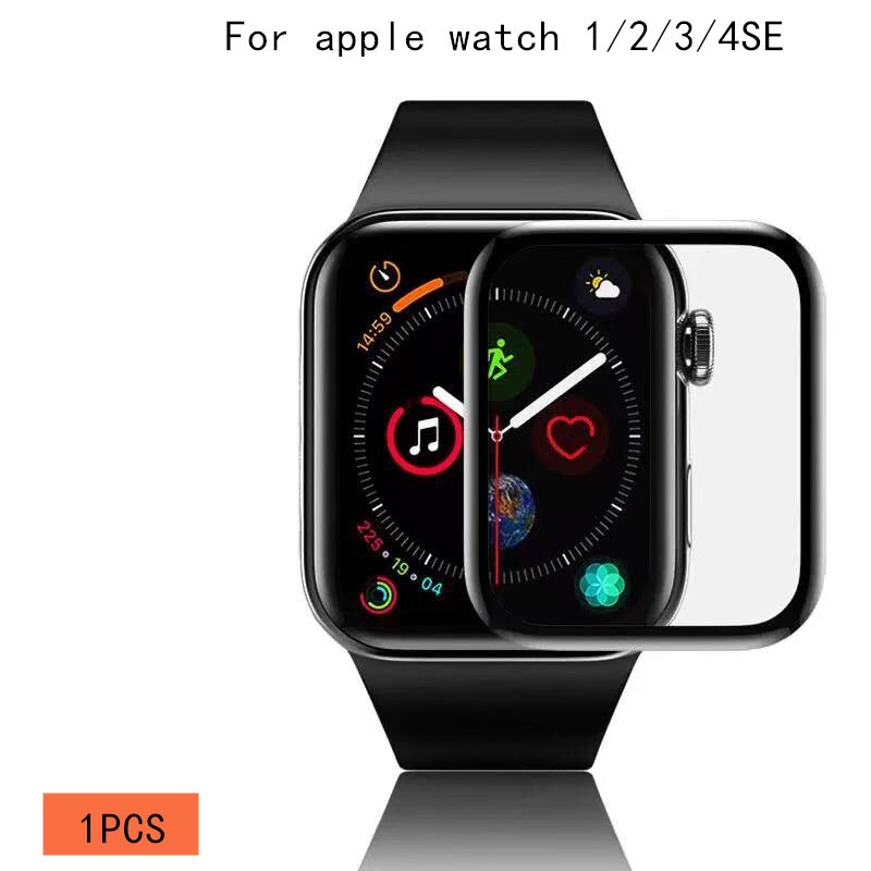 Waterdicht Screen Protector Voor Apple Watch 5 4 3 44Mm 42Mm 40Mm 38Mm (Niet Gehard Zacht Glas) film Voor Iwatch 4/5/6/Se: 1pcs / Series456 SE 44mm
