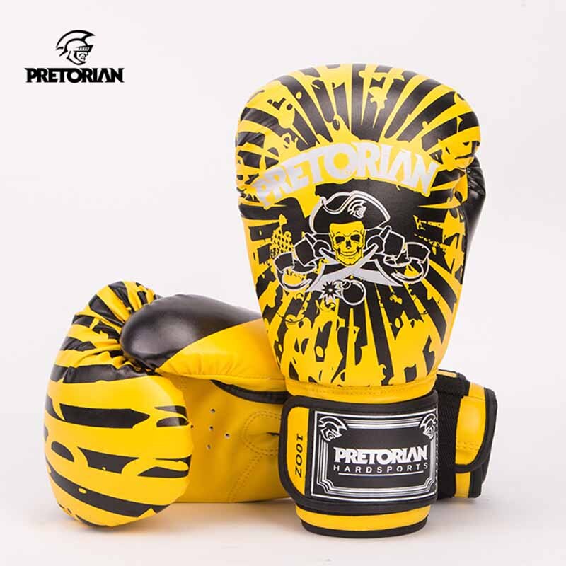 Pretorian guantes De boxeo gemelos Muay Thai MMA gimnasio Grant Luva De Boxe De entrenamiento Sarung Tinju De vestir guantes: Amarillo