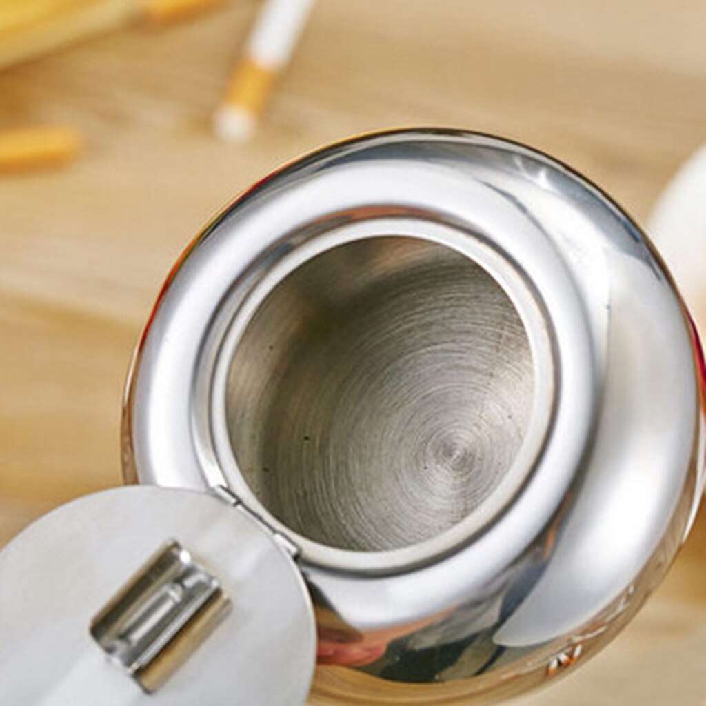 Stainless Steel Ash Tray Ashtray Car Auto Home Room Use with Fixed Groove