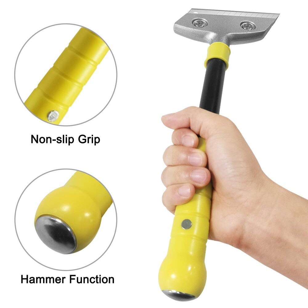 Heavy-Duty Long-Handled Scraper Wallpaper Stripping Tool Cleaning Glass Tool Scraper Floor Tile Remover Mini Razor Scraper Tool