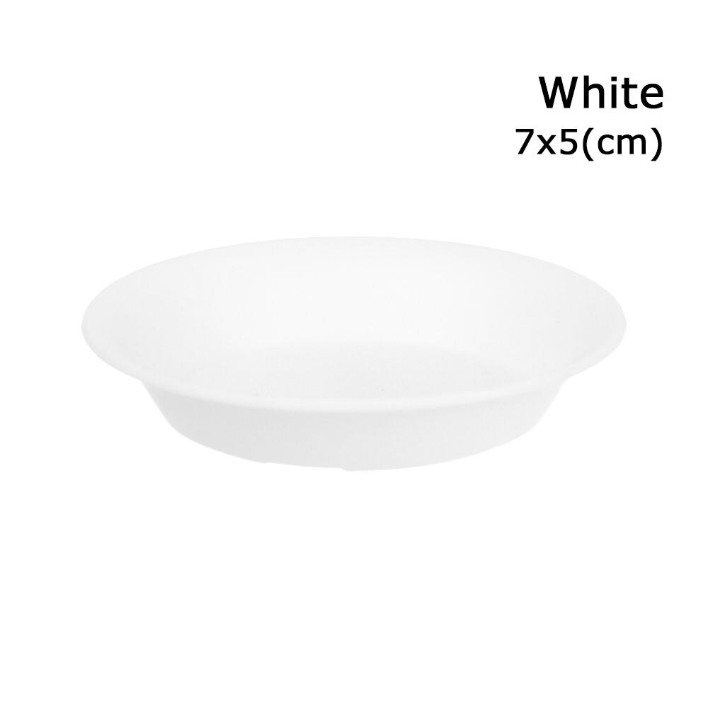 3Pcs DIY Round Durable Plant Saucer Drip Trays Plastic Tray Saucers for Indoor Outdoor Flower Pot Garden: white-7x5cm
