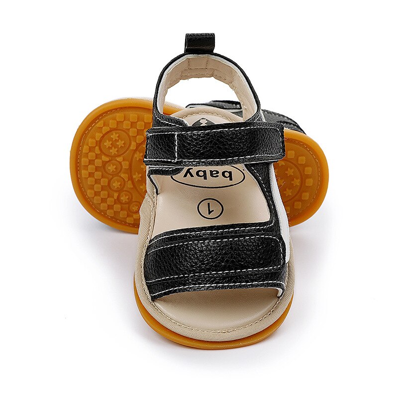Recién Nacido bebé niña Zapatos niño Zapatos Chatos para niños pequeños sandalias de suela de goma suave Anti-Slip verano PU de cuero de cuna primeros zapatos de andar