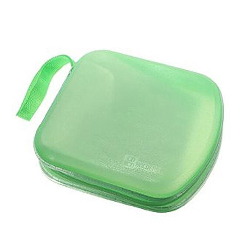 1PCS Hard Box Double side DVD storage case 40 Disc DVD VCD DJ Card Protect Carry Bag Storage Album Bag 7 Colors: Green