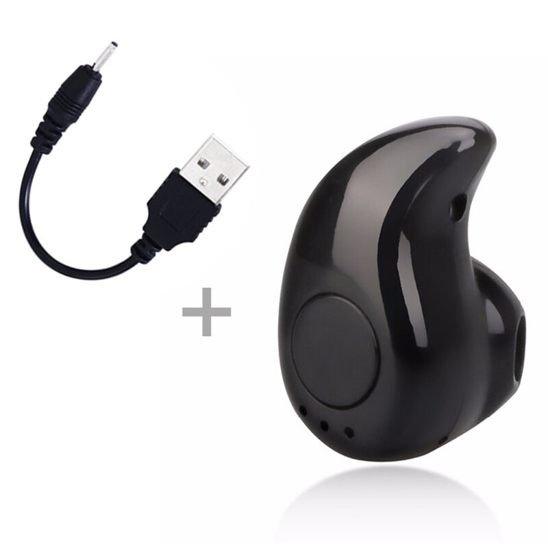 Mini S530 Wireless Bluetooth Earphone in ear Sports Headset Earphones Earpiece with Mic for iPhone 11 Pro Max XR All smartphones: Black