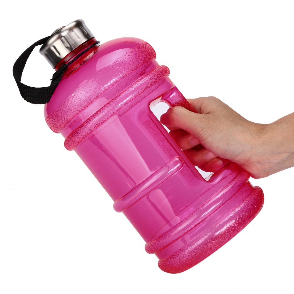 2.2l grote waterflessen voor buitensporten, fitness, training, kamperen, hardlopen, workout #n: Roze