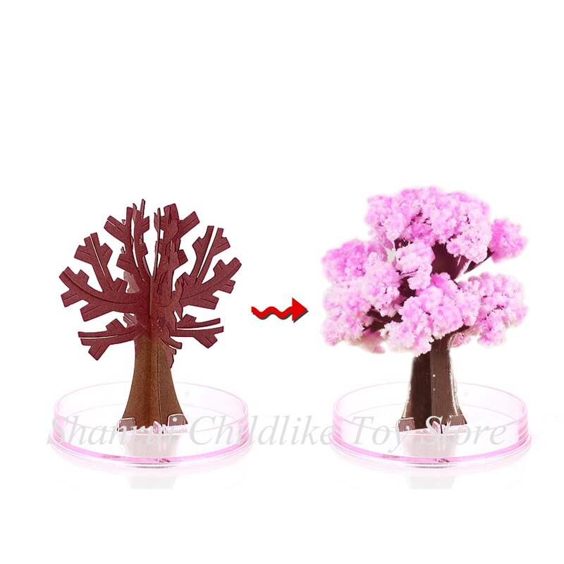 DIY magiczne rosnące papierowe kryształy drzewo drzewo wiśni magicznie zabawne choinki dzieci nowe zabawki nauka zabawka dla dzieci: Cherry tree A