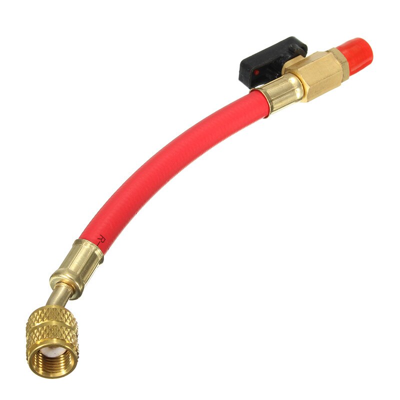 19cm Car Refrigeration Air Conditioning AC Diagnostic Manifold Pressure Gauge Hoses Tool Set R134A 800PSI Manifold Gauge Set: Red