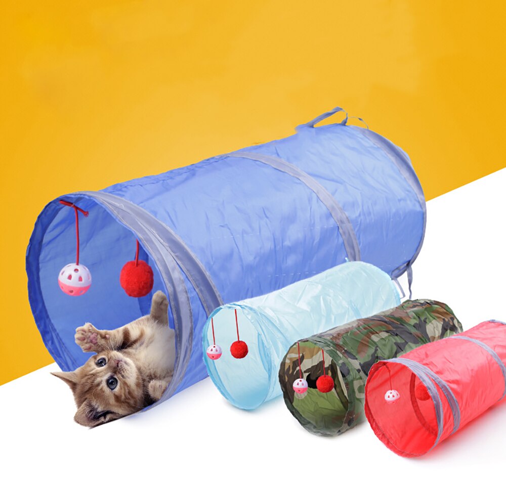 8-Kleur Dierbenodigdheden Kat Papier Twee-weg Tunnel, Opvouwbare Kat Kanaal Opvang, educatief Kat Speelgoed Huisdieren Speelgoed Gatos Kat Katten