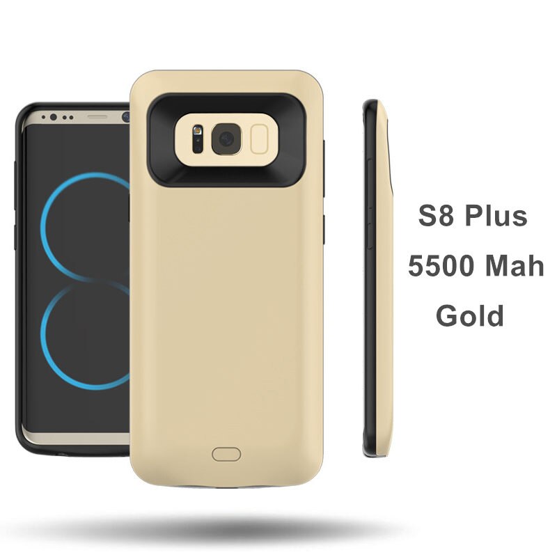 Etui do ładowania baterii do Samsung S8 Plus S8 Plus uwaga 8 uwaga 9 opakowanie zapasowe etui na Bank mocy do Galaxy S9 S9 Plus uwaga 9: S8 Plus Gold