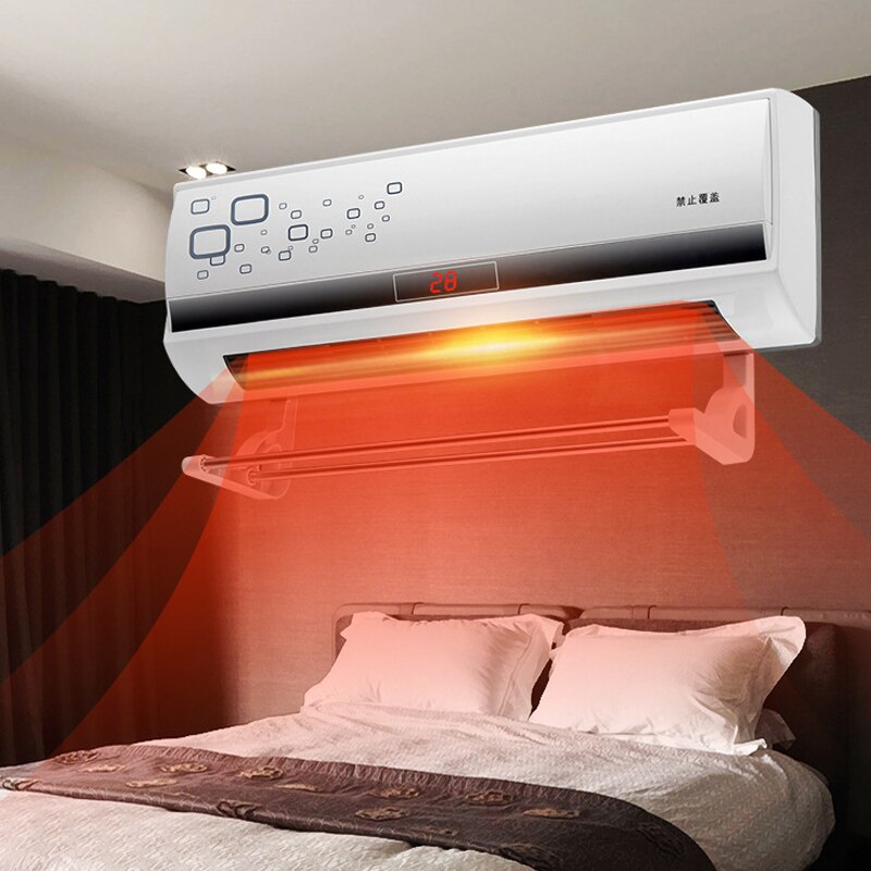 DMWD 220V Household Electric Heater Wall-mounted Remote Control Ceramic Thermal Heating Radiator Warmer Cooling Fans Ventilator