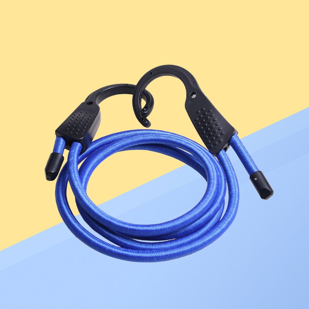 Car Clotheslines Adjustable Elastic Bungee Cords Luggage Straps Fixed Ropes Outdoor Travel Clothes Line (Blue Rope)