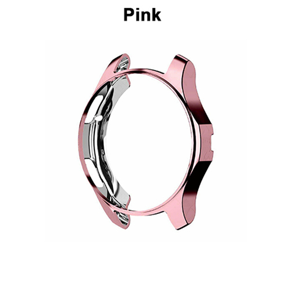 Silicone TPU Watch Case Soft Watch Case Holder Skin for Samsung Gear S3 Galaxy Watch 46mm 42mm Protective Cover Film: pink / 46mm