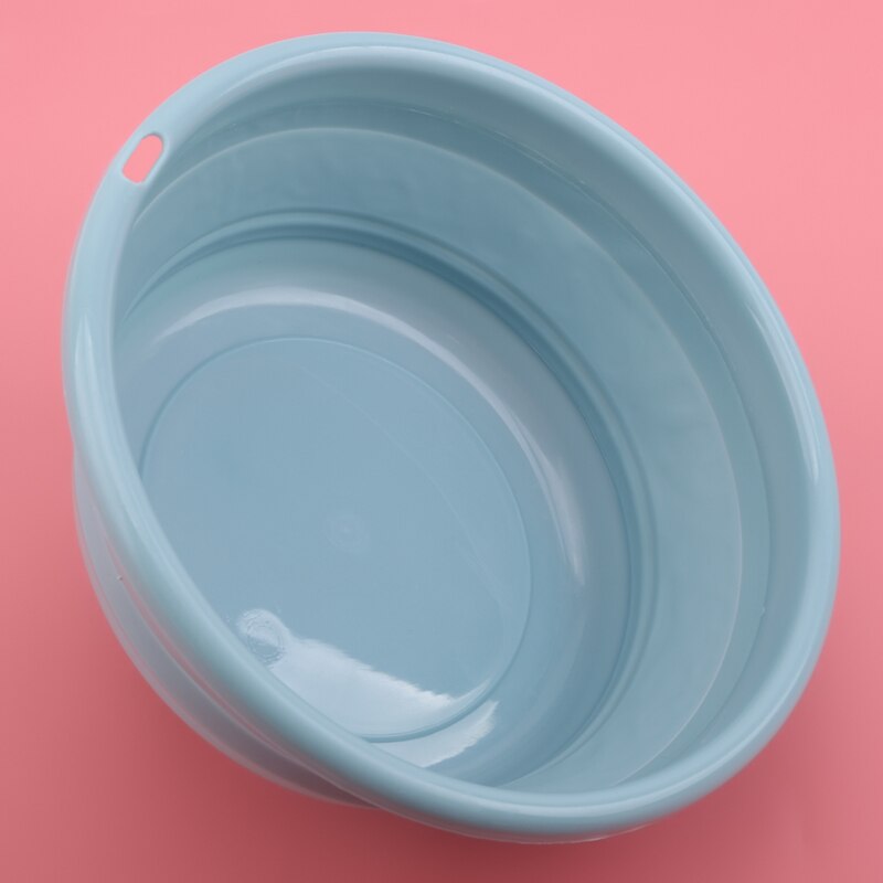 Lavabo de plástico plegable para exteriores, contenedor de cubo plegable de Color sólido, Herramientas de limpieza para el hogar y exteriores: Blue S