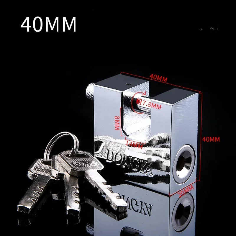 Padlock with Key, High Security 3 Keys Heavy Duty D-Shaped lock - Protect Garage Door, Containers, Gate and Warehouse: Yellow