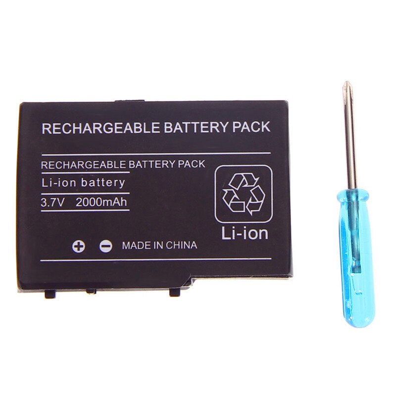 2 Stuks 2000Mah 3.7V Oplaadbare Lithium-Ion Batterij Pack Voor Nintendo Ds Lite Dsl Nds Lite Ndsl vervangende Batterij + Schroevendraaier