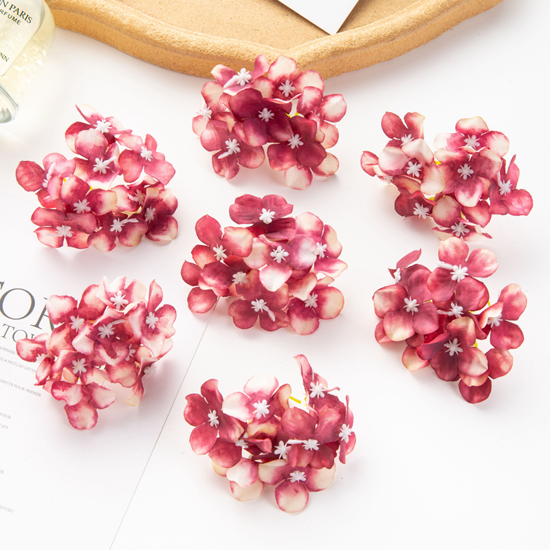 10Pcs Artificial Flowers Wedding Centerpieces for Tables Outdoor Garden Home Decoration Party Christmas Scrapbook Silk Hydrangea