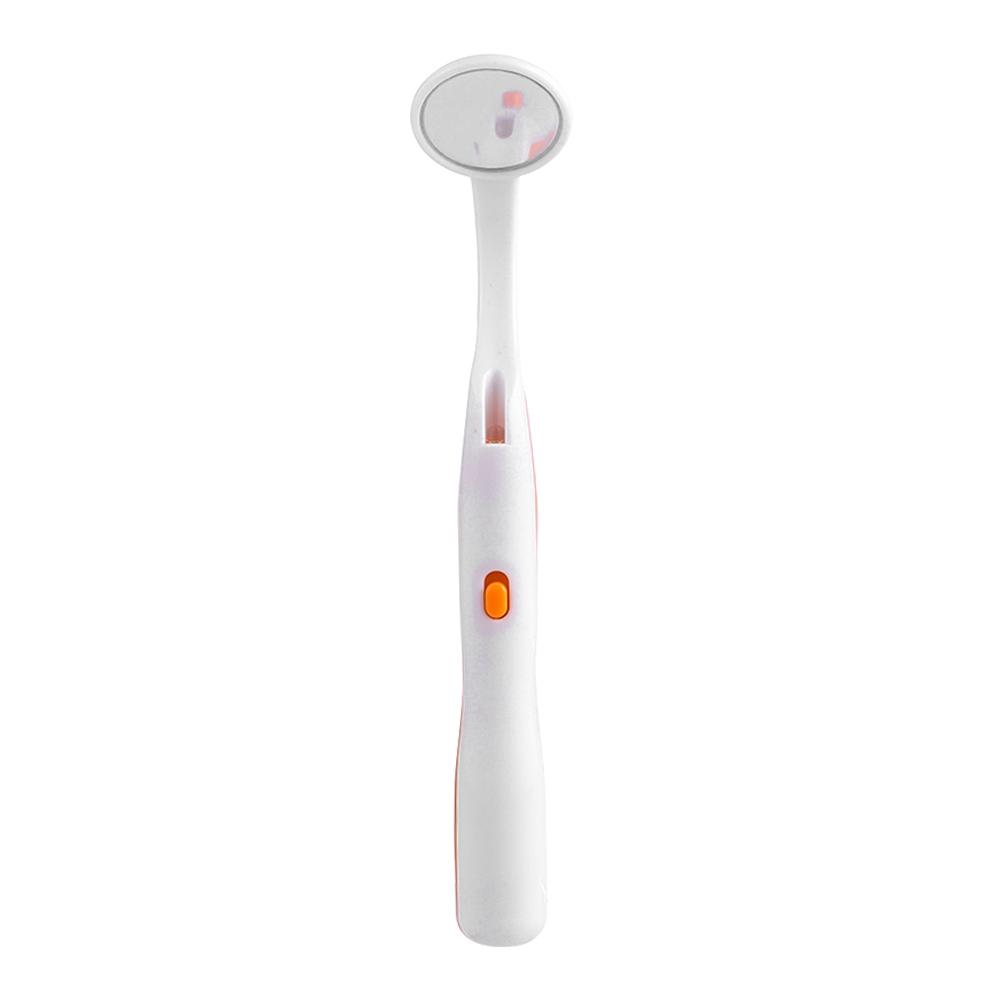 Espejo Dental con luz Led, instrumento de inspección, superbrillante, antiniebla, herramienta Dental: Naranja