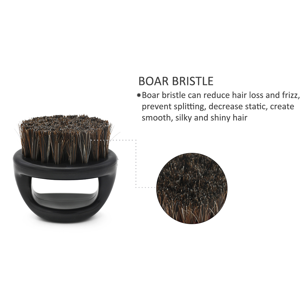 Anillo de barbería, cepillo para el pelo, cerdas de caballo, cepillo para Barba, cepillo de afeitar para hombres, cepillos portátiles para Barba de peluquero, cepillo de limpieza Facial para salón