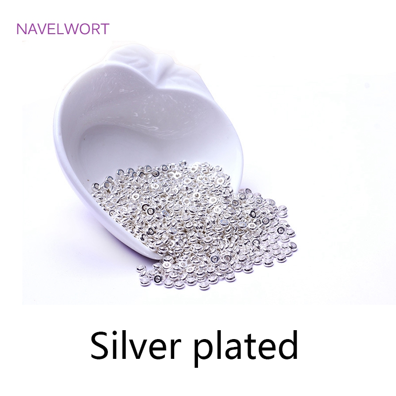 bisuteria materiales por mayor Cuentas espaciadoras chapadas en oro de 18k para fabricación de pulseras, cuentas para abalorios, accesorios de joyería, suministros de fabricación de joyas DIY al por mayor