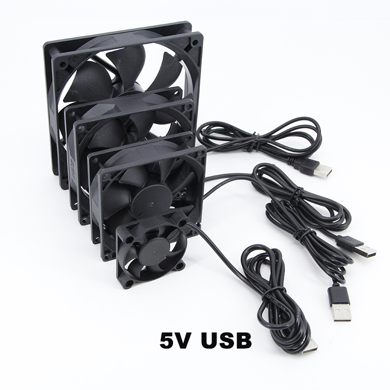 5V Brushless Cooling Fan USB Ventiliator Computer Case Cooler Oil-impregnated PBT CPU Radiator USB Fan PC USB Gadgets J17