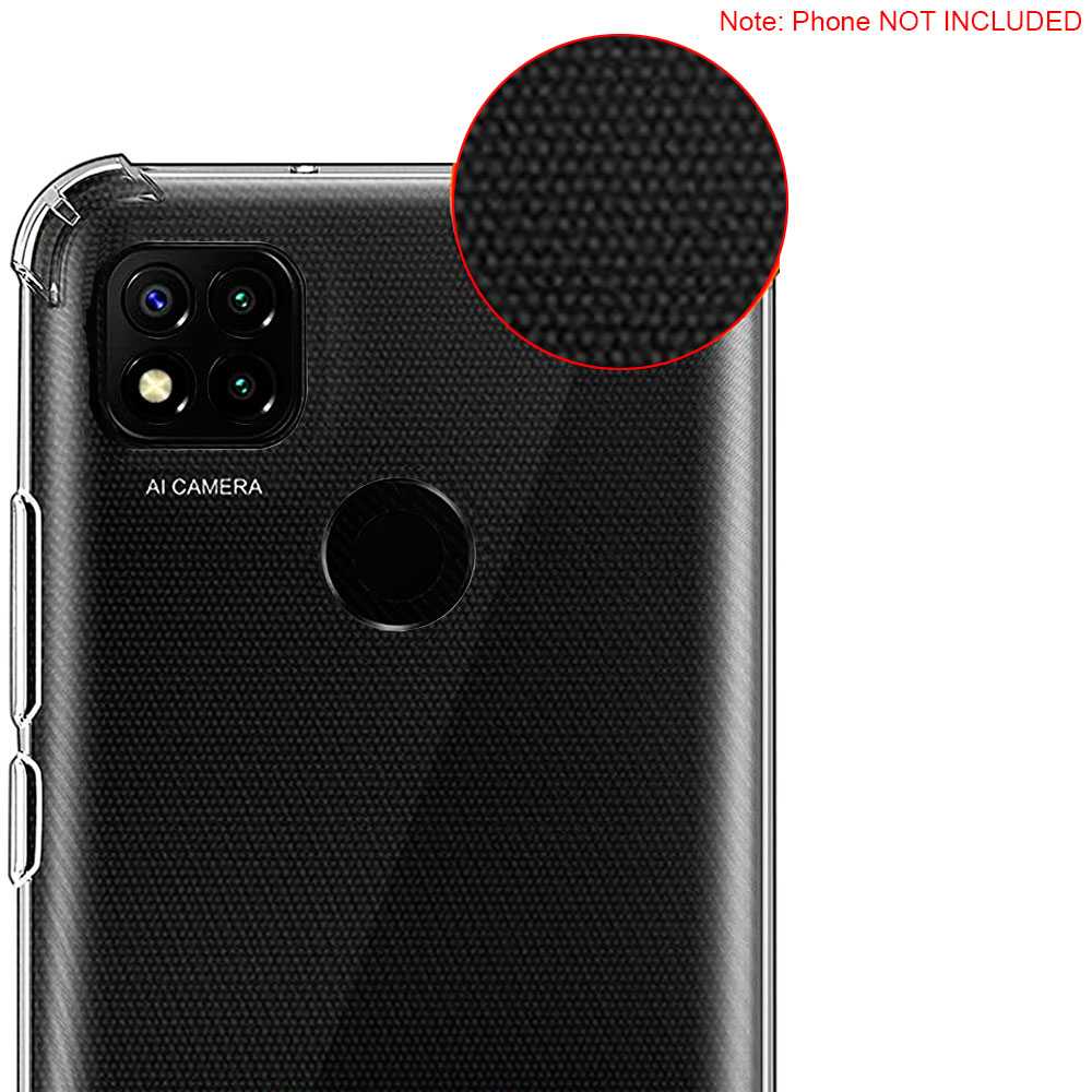 TPU Schutzhülle Kompatibel mit Xiaomi Redmi 9C Gerundete Kanten Rückseite Case Hülle Tasche Antishock Bumper