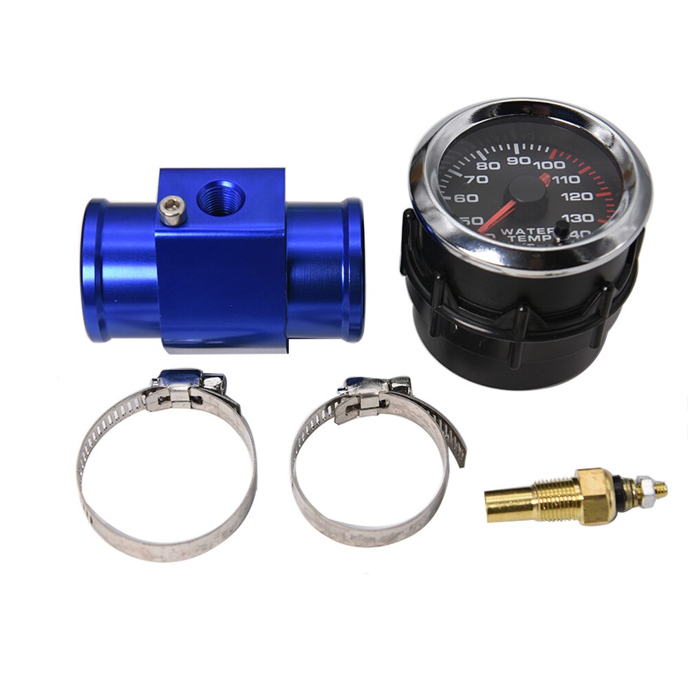 52MM Auto Wasser Temperatur Gauge 40-140 Celsius Mit Wasser Temp Joint Rohr Sensor Adapter 1/8NPT 28-40MM 7 Farbe Hintergrundbeleuchtung