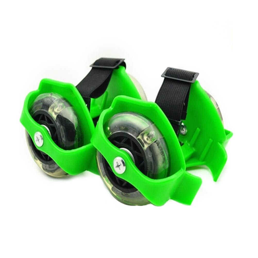 1 Pair Kids Adjustable Elastic Accessories Wheel Whirlwind Friction Flashing Roller Wear Resistant PVC 3 Colors Skating Shoes