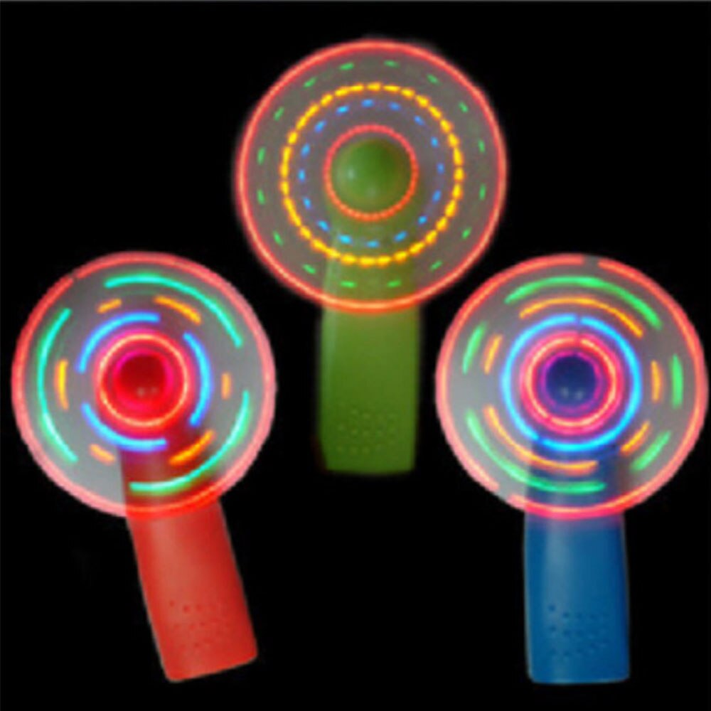 Mini Fan Luminous Toy Colorful Lights Practical Light Windmill Small Fans Child Plaything Color Random Novelty