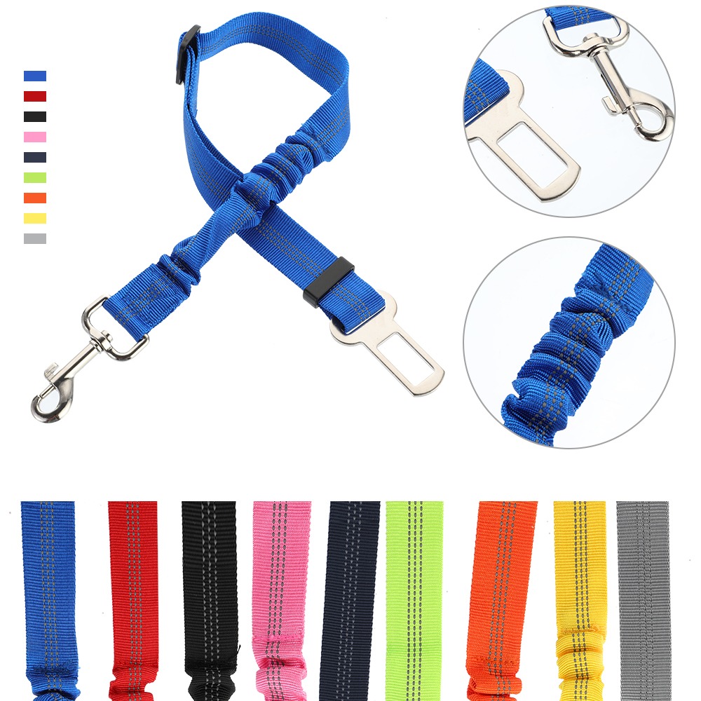 Dierbenodigdheden Autogordel Hond Seat Belt Hondenriem Voertuig Riem Verstelbare Demping Elastische Reflecterende Veiligheid Touw Voor Hond kat