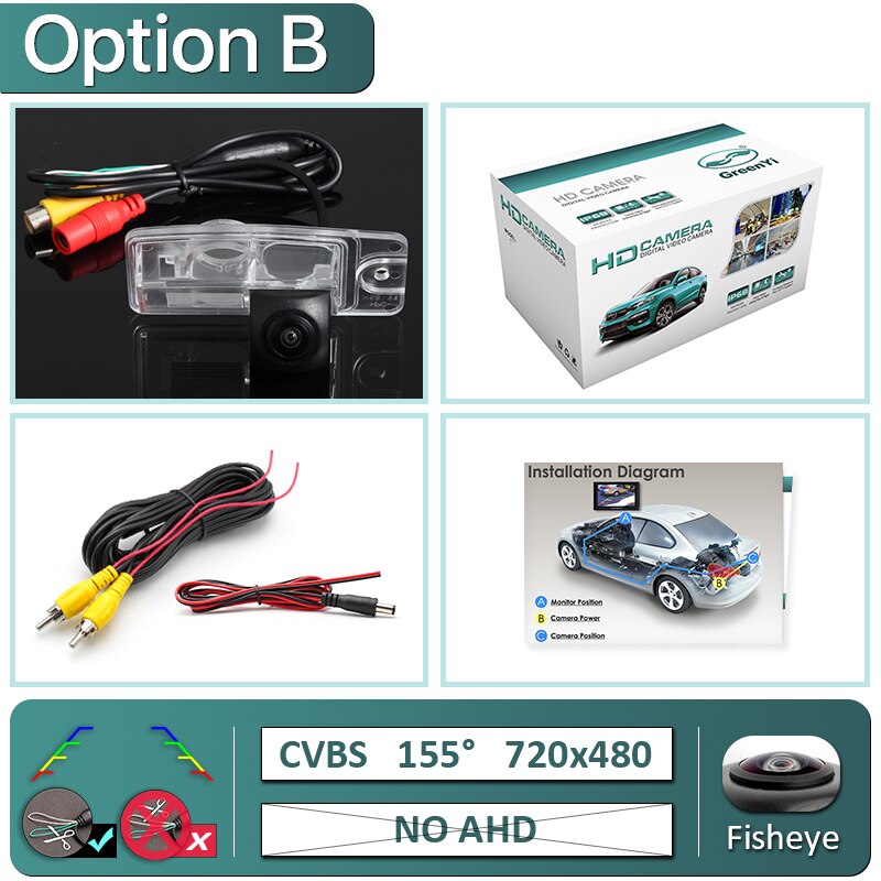 GreenYi 170 Degree AHD 1080P Special Vehicle Rear View Camera for Nissan X-Trail X Trail Xtrail T32 Car: B-720x480-155deg