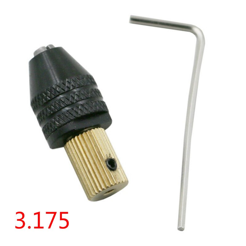 2.35mm/3.175mm minielektronista poranterää avaimeton poranterän istukan kiinnitys 0.5-3.2mm varren akselin sovitintyökalut poraistukka: Malli  a 3.175mm