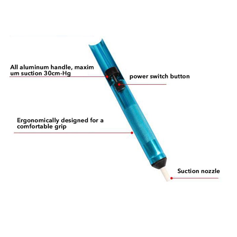 Electrician All aluminum Suction Device Desoldering Pump Black/Blue/Gold Remover Suction Removal Device Hand Welding Tools