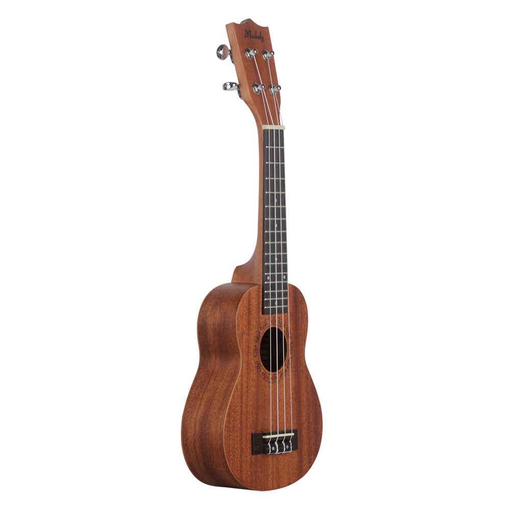 Muslady 21 Inch Ukulele Soprano Ukelele Mahogany Wood Guitar Musical Instruments Set Kits+Tuner+String+Strap+Bag