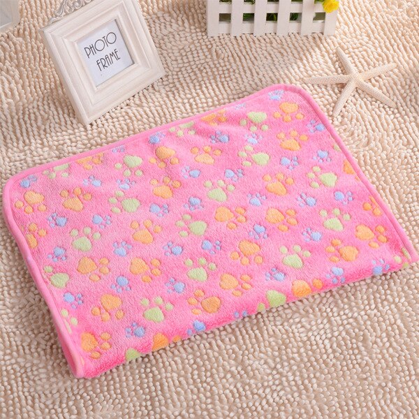 75*50cm 104*76cm söpö kukkainen lemmikki lämmin tassu koiranpentu fleece pehmeä huopa sängyt matto koiran huopamatto