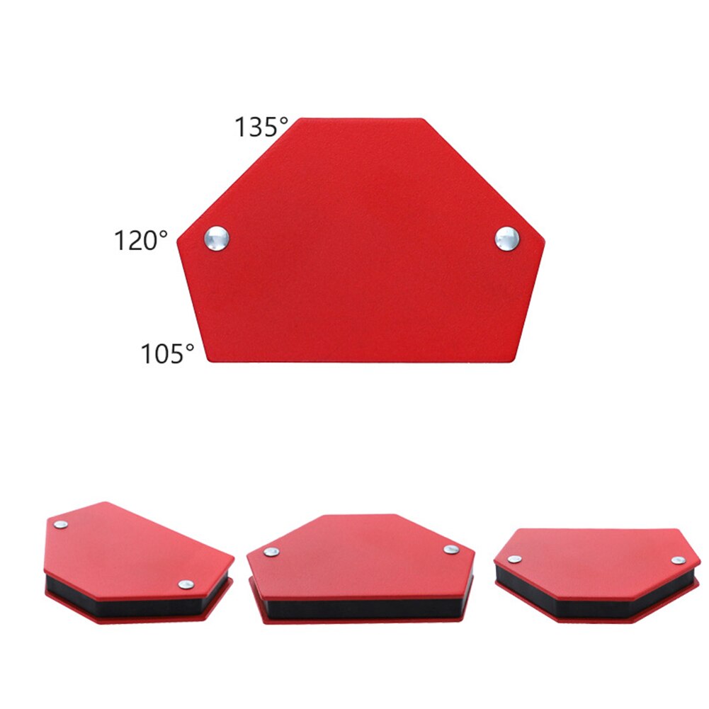 6 stk uden afbryder rød super magnetisk lodning positioner svejsning locator mini trekant hjem fast vinkel metal