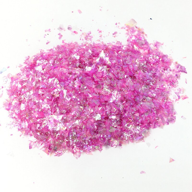 20 g / partia nieregularny papier powłoki cekiny żywica epoksydowa Craft materiały wypełniające kolorowe błyskotki brokat do majsterkowania rzemiosło żywiczne: Hot pink