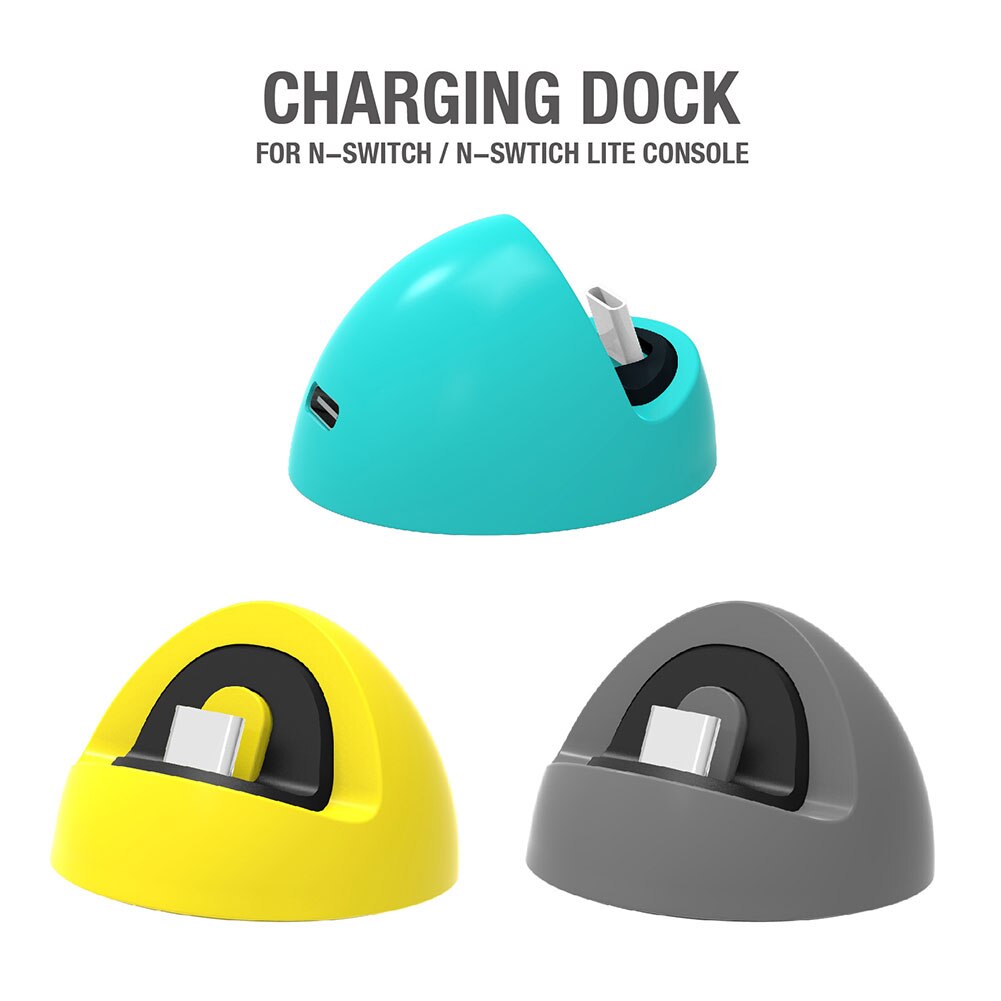 For NS Switch / Switch Lite Universal Game Console Charger Dock Portable Mini Type C Charger Base Stands Charging Dock Station