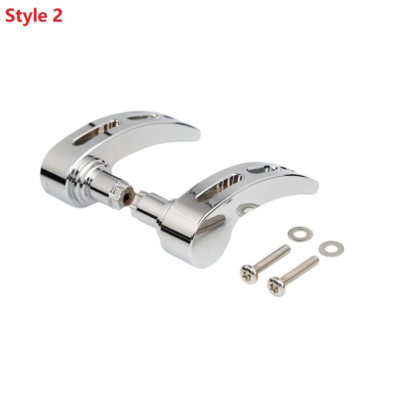 Tampa estilo Chrome Alforje 2 Levantadores Para Harley Street Glide Tri Glide Touring Road King FLHR FLTRX FLHTK 14- 17 motocicleta: Style 2